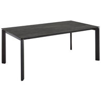 ESSTISCH rechteckig Schwarz  - Schwarz, Basics, Holzwerkstoff/Metall (160/95/76cm) - Celina Home
