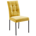 STUHL   Webstoff  - Gelb/Schwarz, Design, Textil/Metall (46/91/61cm) - Xora