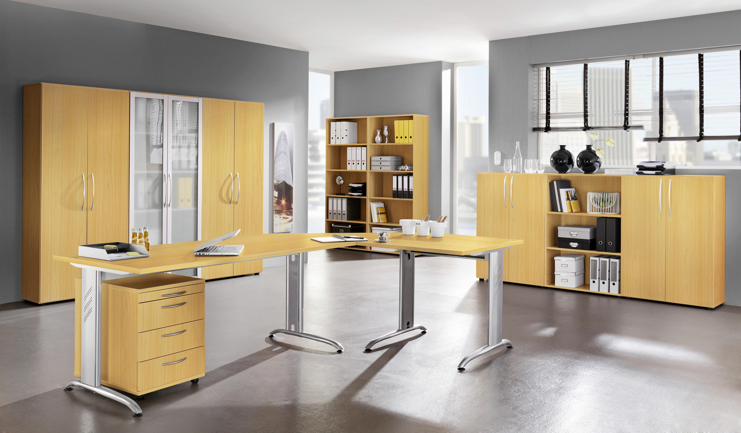 AKTENSCHRANK Buchefarben  - Buchefarben, KONVENTIONELL, Holzwerkstoff (80/188/33cm) - Venda
