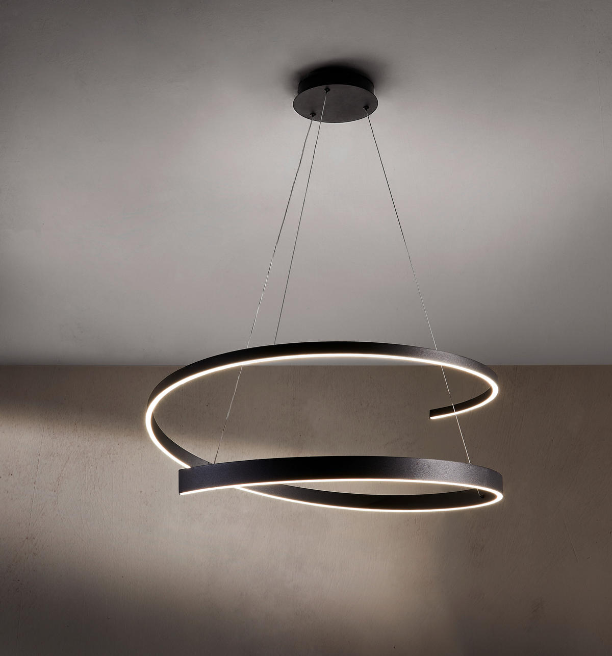 LED-HÄNGELEUCHTE 75/200 cm  - Schwarz, Design, Metall (75/200cm) - Cinque
