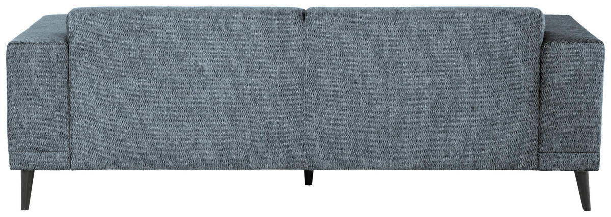 3-SITZER-SOFA OSLO_LZ Webstoff Blaugrau  - Blaugrau/Schwarz, Design, Holz/Textil (218/77/93cm) - MID.YOU