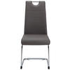 SCHWINGSTUHL  in Stahl Lederlook  - Taupe/Chromfarben, Design, Textil/Metall (42/99/56cm) - P & B