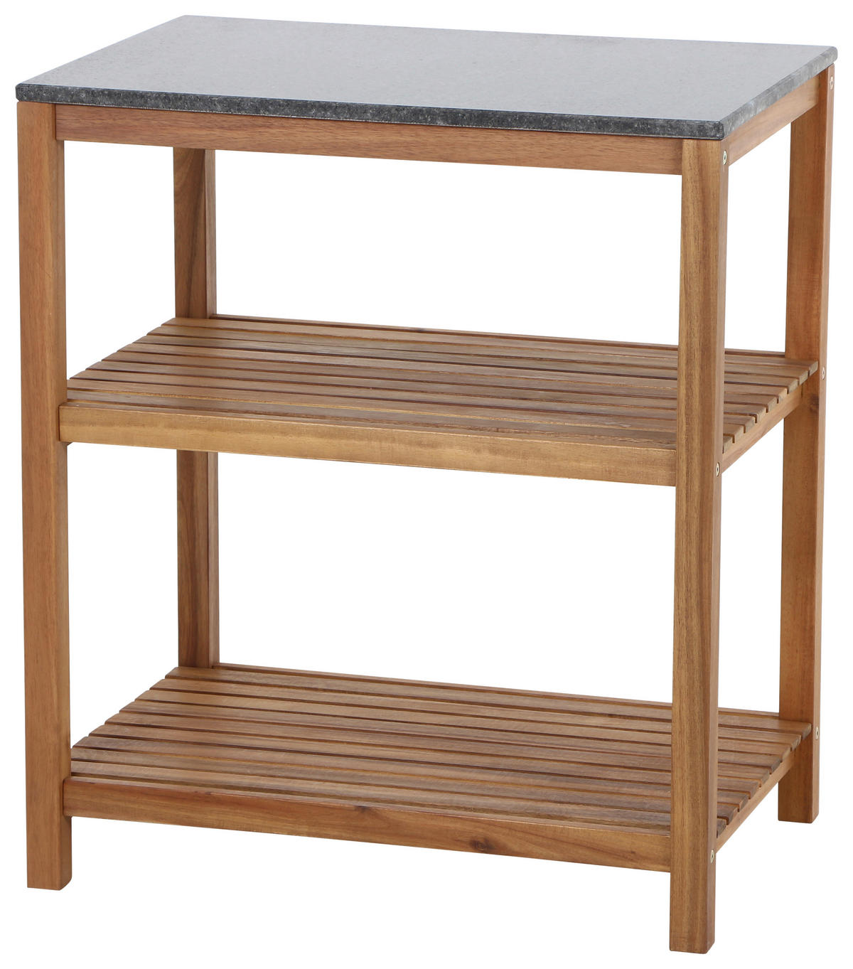 OUTDOORKÜCHE - Dunkelgrau/Naturfarben, Basics, Holz/Stein (100/87/156cm) - Siena Garden