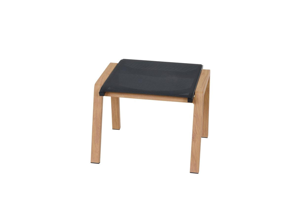 GARTENHOCKER  - Grau/Teakfarben, Basics, Kunststoff/Metall (51/44/57cm) - Siena Garden