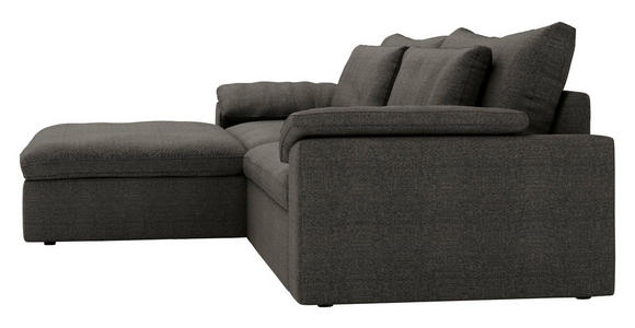 ECKSOFA  in Webstoff Anthrazit  198/306 cm  - Anthrazit/Schwarz, MODERN, Kunststoff/Textil (198/306cm) - Carryhome