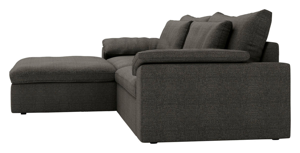 ECKSOFA  in Webstoff Anthrazit  198/306 cm  - Anthrazit/Schwarz, MODERN, Kunststoff/Textil (198/306cm) - Carryhome