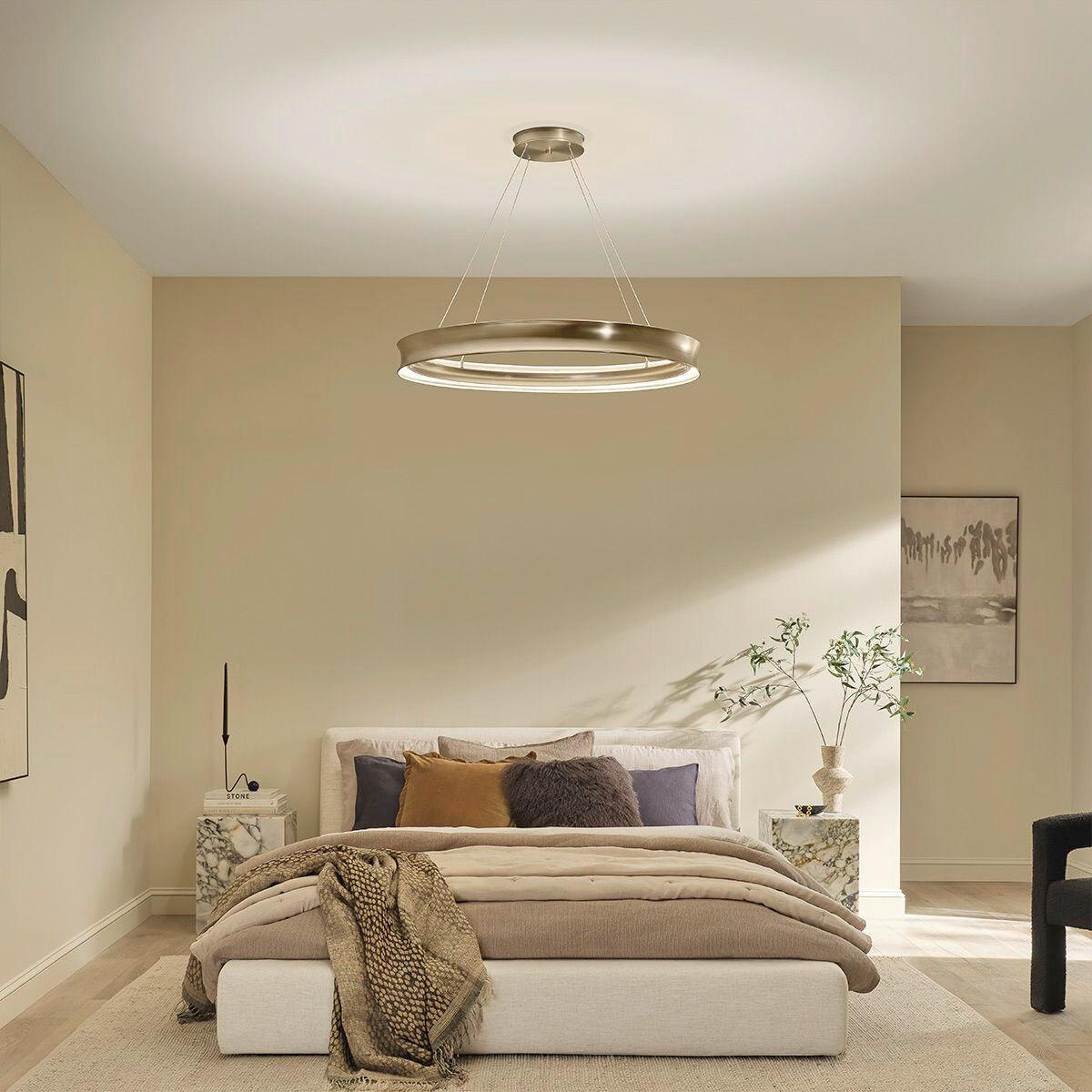 LED-HÄNGELEUCHTE Kichler 95/100,3 cm  - Champagner, Design, Metall (95/100,3cm) - Elstead Lighting