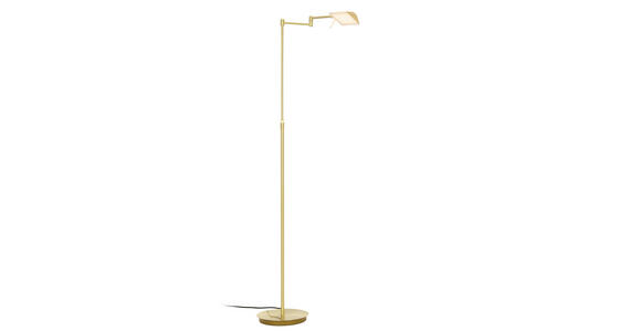 LESELEUCHTE 24/146 cm - Goldfarben/Weiß, KONVENTIONELL, Kunststoff/Metall (24/146cm) - Novel