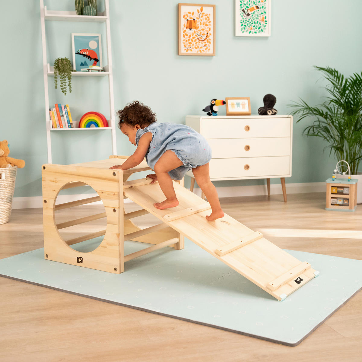 KLETTERDREIECK - Kieferfarben, KONVENTIONELL, Holz (100/45/6cm) - Ambia Garden