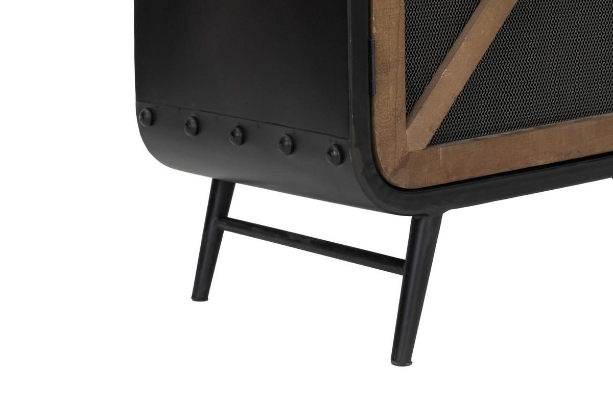 KOMMODE  in 73/83/35 cm  - Schwarz/Naturfarben, LIFESTYLE, Holz/Metall (73/83/35cm) - Livetastic