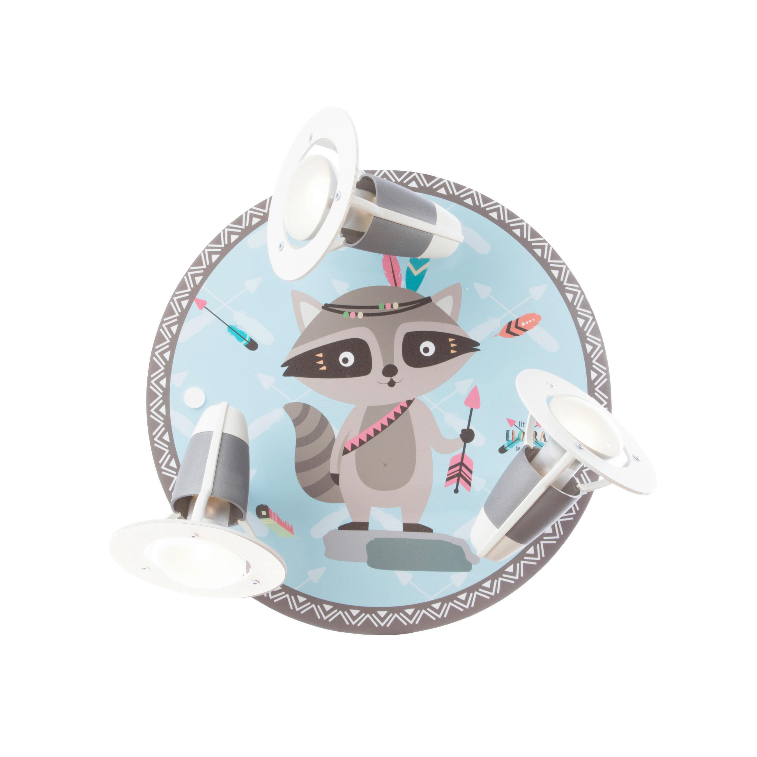 KINDERDECKENLEUCHTE 30/20 cm   - Blau/Braun, Trend, Holz (30/20cm)