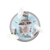 KINDERDECKENLEUCHTE 30/20 cm   - Blau/Braun, Trend, Holz (30/20cm)