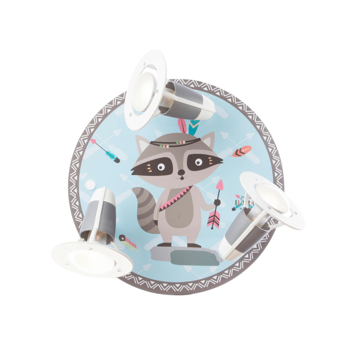 KINDERDECKENLEUCHTE 30/20 cm   - Blau/Braun, Trend, Holz (30/20cm)