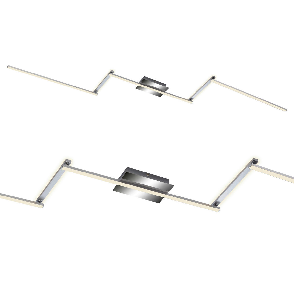 LED-DECKENLEUCHTE Staff 227,2/12/5 cm  - Chromfarben/Alufarben, Basics, Kunststoff/Metall (227,2/12/5cm)