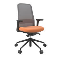 DREHSTUHL Grau, Orange, Schwarz  - Schwarz/Orange, MODERN, Kunststoff/Textil (70/103-115/70cm)