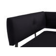 ECKBANK 165/205 cm  in Anthrazit, Schwarz  - Anthrazit/Schwarz, MODERN, Textil/Metall (165/205cm) - Cantus