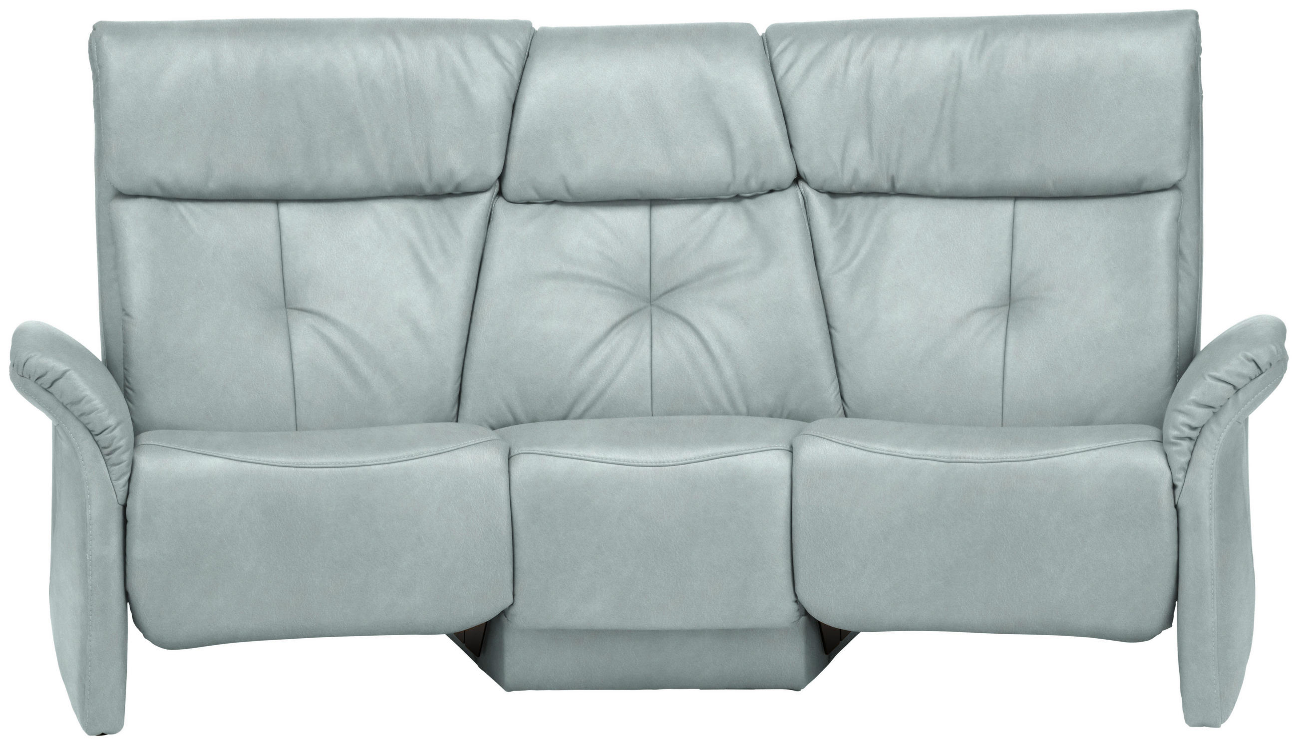 TRAPEZSOFA in Echtleder Hellblau  - Naturfarben/Hellblau, Konventionell, Leder/Holz (208/103/105cm) - Himolla Komfortklass