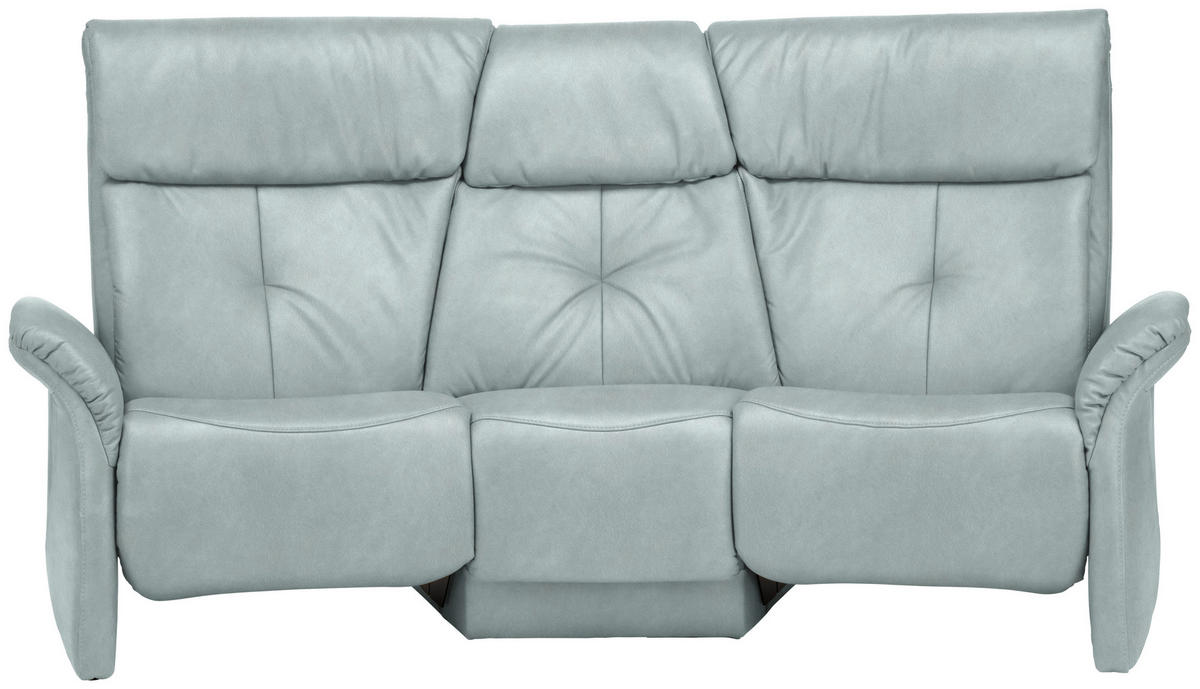 TRAPEZSOFA in Echtleder Hellblau  - Naturfarben/Hellblau, Konventionell, Leder/Holz (208/103/105cm) - Himolla Komfortklass