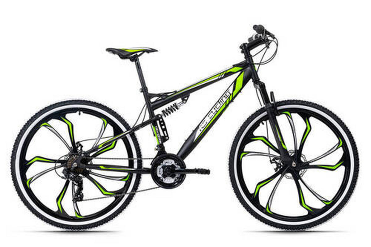 MOUNTAINBIKE 27,5 Zoll  - Schwarz/Grün, Basics, Metall - Atrigo