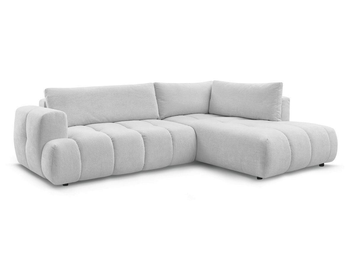 ECKSCHLAFSOFA FUJI Leinenoptik Hellgrau  inkl.  - Hellgrau/Schwarz, MODERN, Kunststoff/Textil (282/204cm)