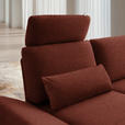 ECKSOFA  in Flachgewebe Rotorange  155/234 cm  - Rotorange/Schwarz, Design, Textil/Metall (155/234cm) - Dieter Knoll