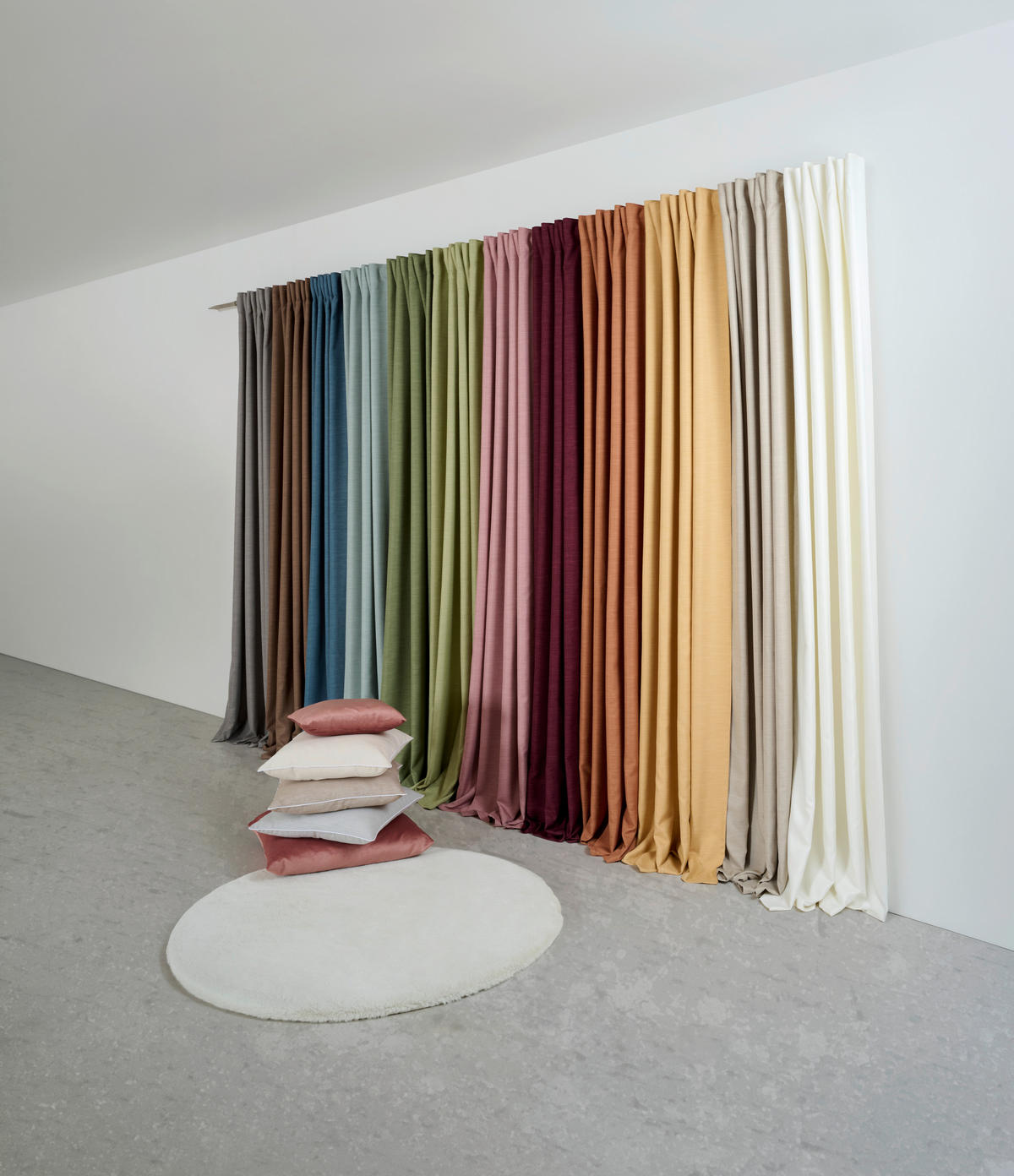 KONČANA ZAVESA  neprosojno   140/255 cm  - peščene barve, Basics, tekstil (140/255cm) - Novel