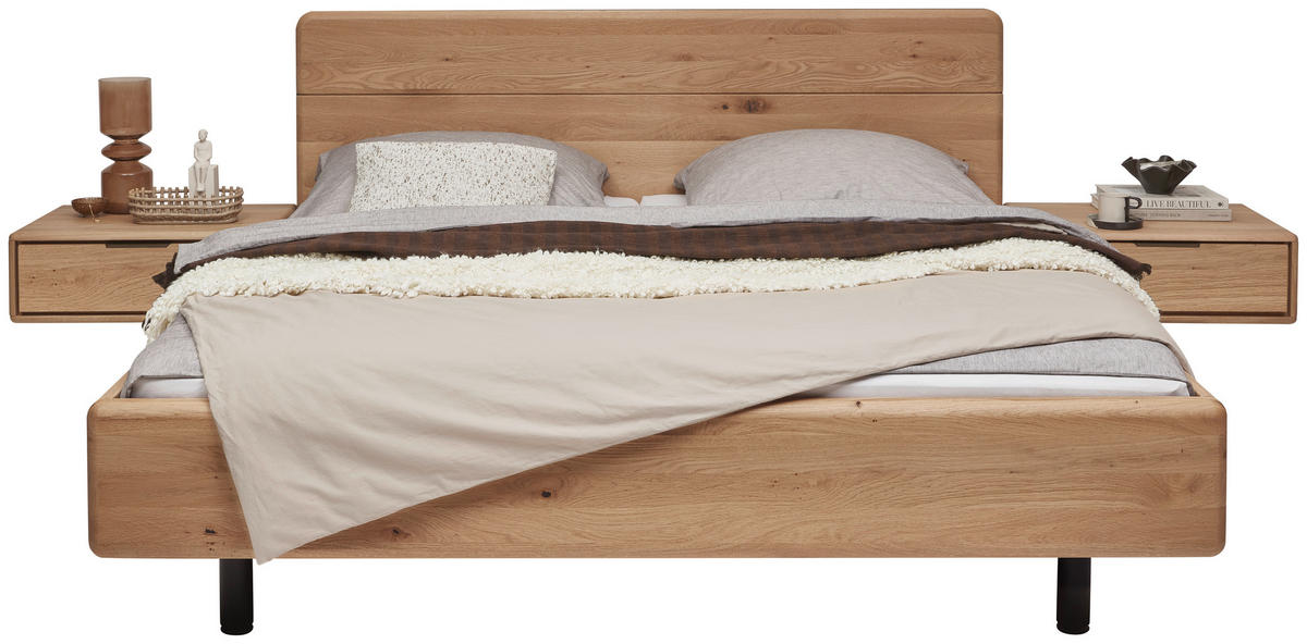 BETTANLAGE 180/200 cm  Wildeiche   - Wildeiche, Natur, Holz (180/200cm) - Valnatura