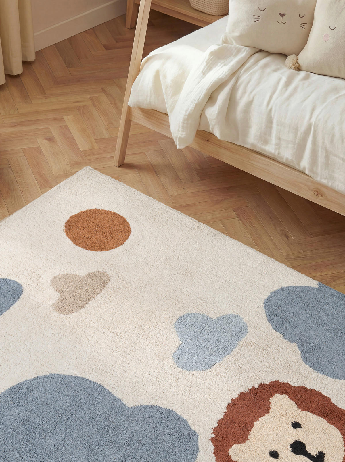 KINDERTEPPICH 140/200 cm Snuggle Lionel Tier  - Blau/Multicolor, Basics, Kunststoff/Textil (140/200cm) - Hanse Home
