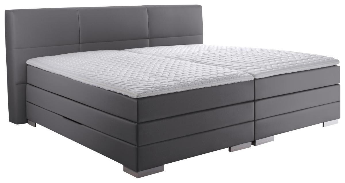 Boxspringbett 'prinz' H2 200/200 cm in Grau