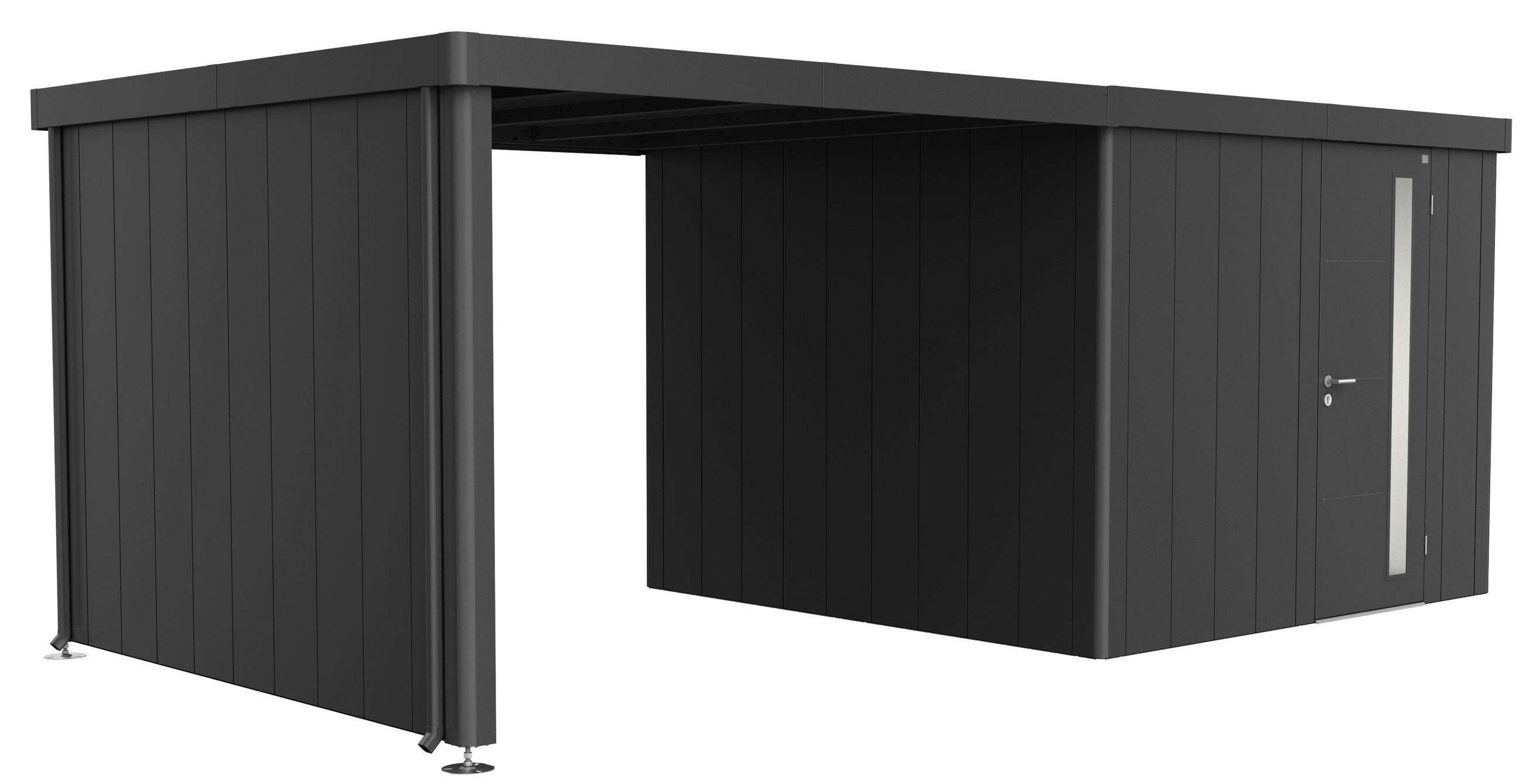 SEITENWAND 259/200/4,3 cm  - Dunkelgrau, Basics, Metall (259/200/4,3cm) - Biohort