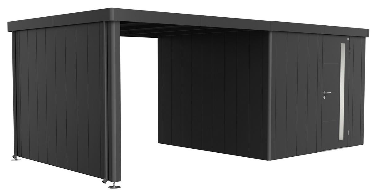 SEITENWAND 259/200/4,3 cm  - Dunkelgrau, Basics, Metall (259/200/4,3cm) - Biohort