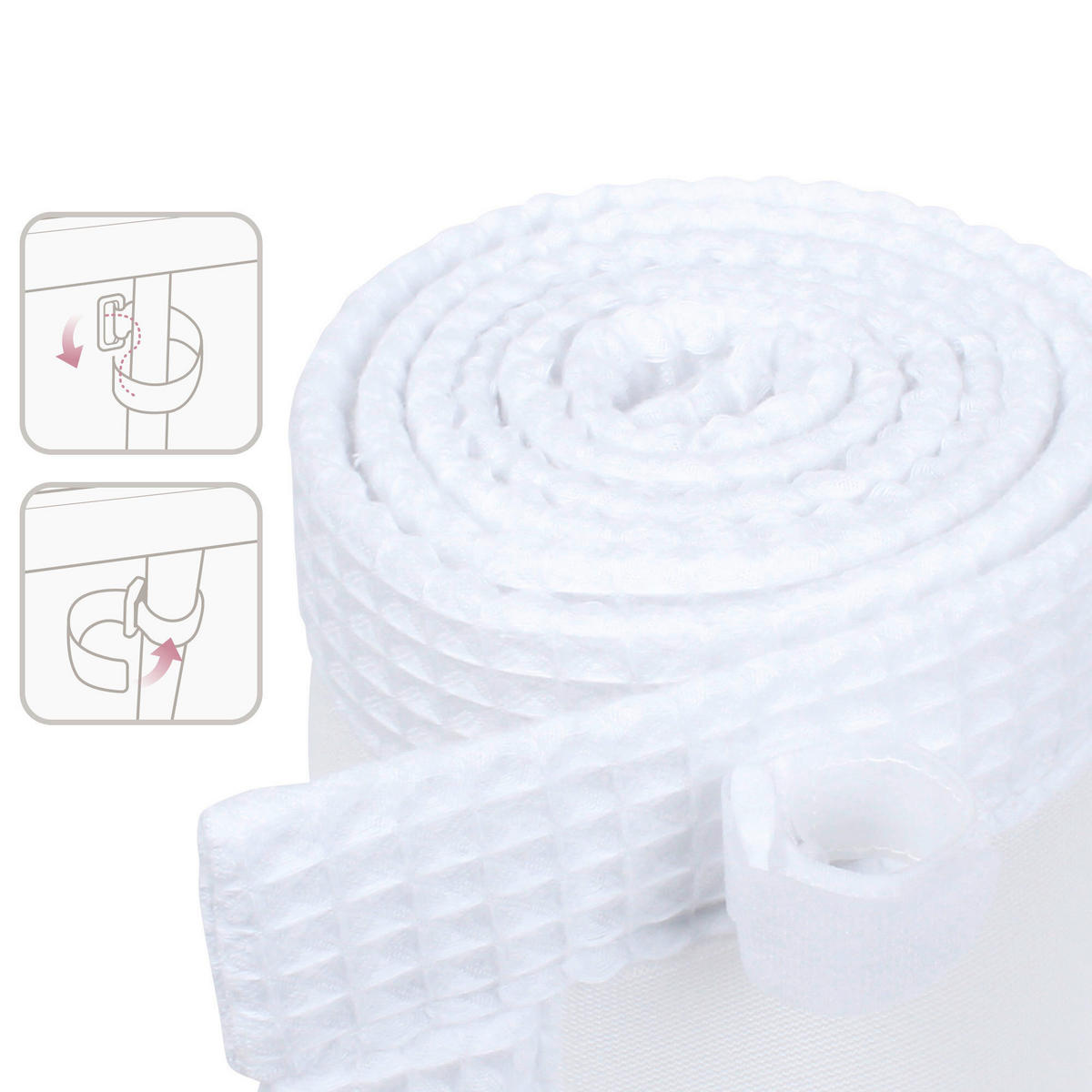 NESTCHEN babybay Nestchen 3D Mesh  - Weiß, Basics, Naturmaterialien (200/24/2cm) - Tobi