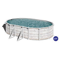 POOL-SET 2024 610/375/132 cm  - Weiß, KONVENTIONELL, Metall (610/375/132cm) - Gre