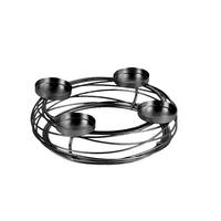 ADVENTSKRANZ  - Schwarz, LIFESTYLE, Metall (21/5,5cm) - X-Mas