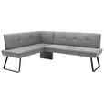 ECKBANK 157/169 cm  in Grau, Schwarz  - Schwarz/Grau, Design, Textil/Metall (157/169cm) - Dieter Knoll