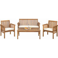 VRTNI SET   drvo, tekstil  prirodne boje, boje tikovine  - boje tikovine/prirodne boje, Romantično / ladanjski, drvo/tekstil (62/78/61,5cm) - Ambia Garden