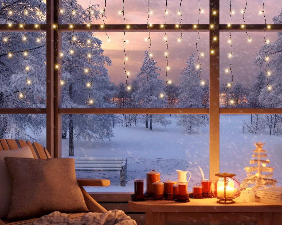 LICHTERKETTE 487,50 cm  - Grün, KONVENTIONELL, Kunststoff (487,50cm) - X-Mas