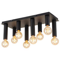 DECKENLEUCHTE 60/25/20 cm   - Schwarz, Design, Metall (60/25/20cm) - Collet's Monde