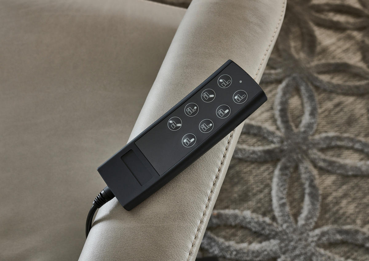 RELAXSESSEL in Leder Greige  - Greige/Schwarz, Design, Leder/Metall (76/110/86cm) - Dieter Knoll