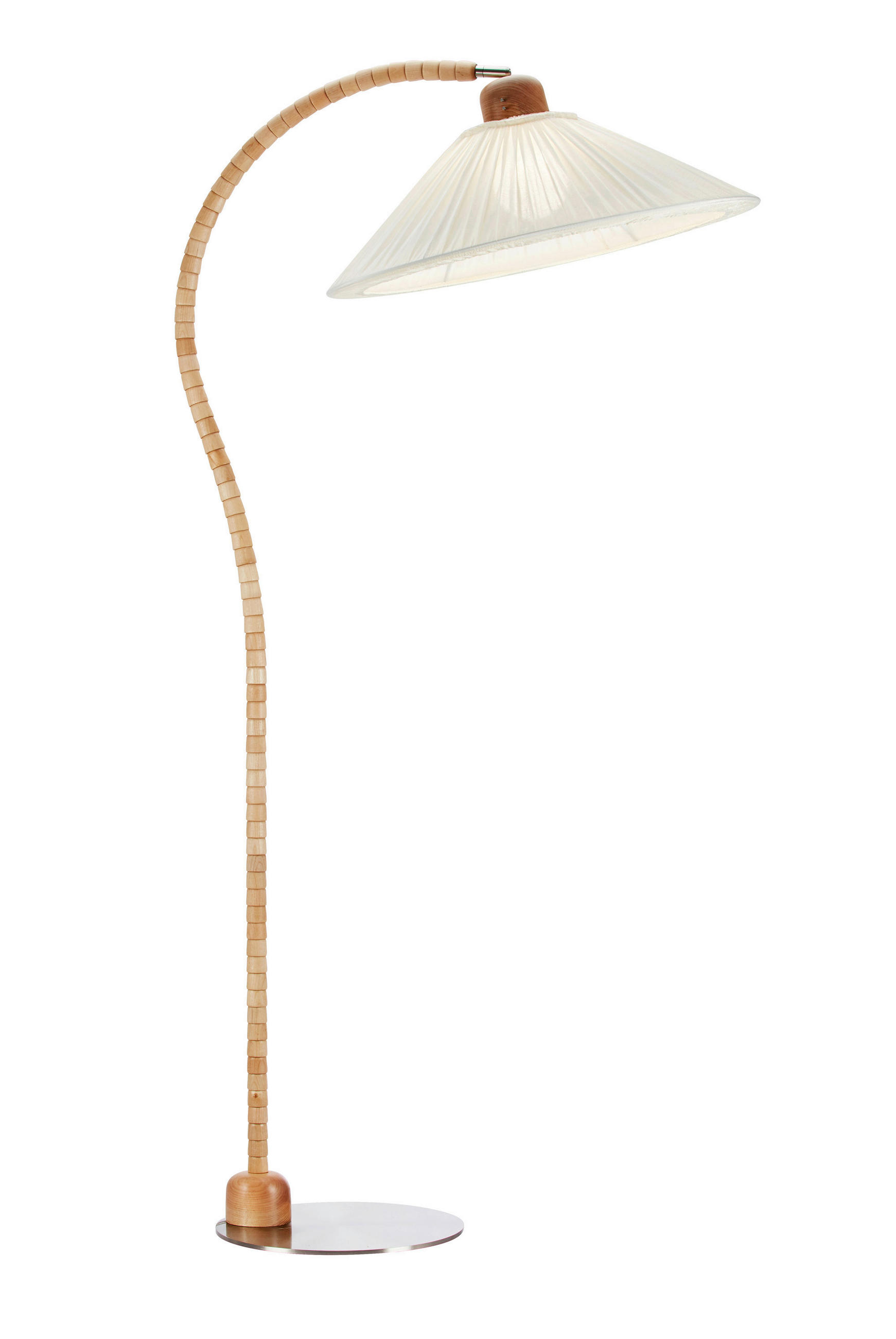 STEHLEUCHTE - Weiss/Naturfarben, Basics, Holz/Textil (56/150/73cm) - Markslöjd