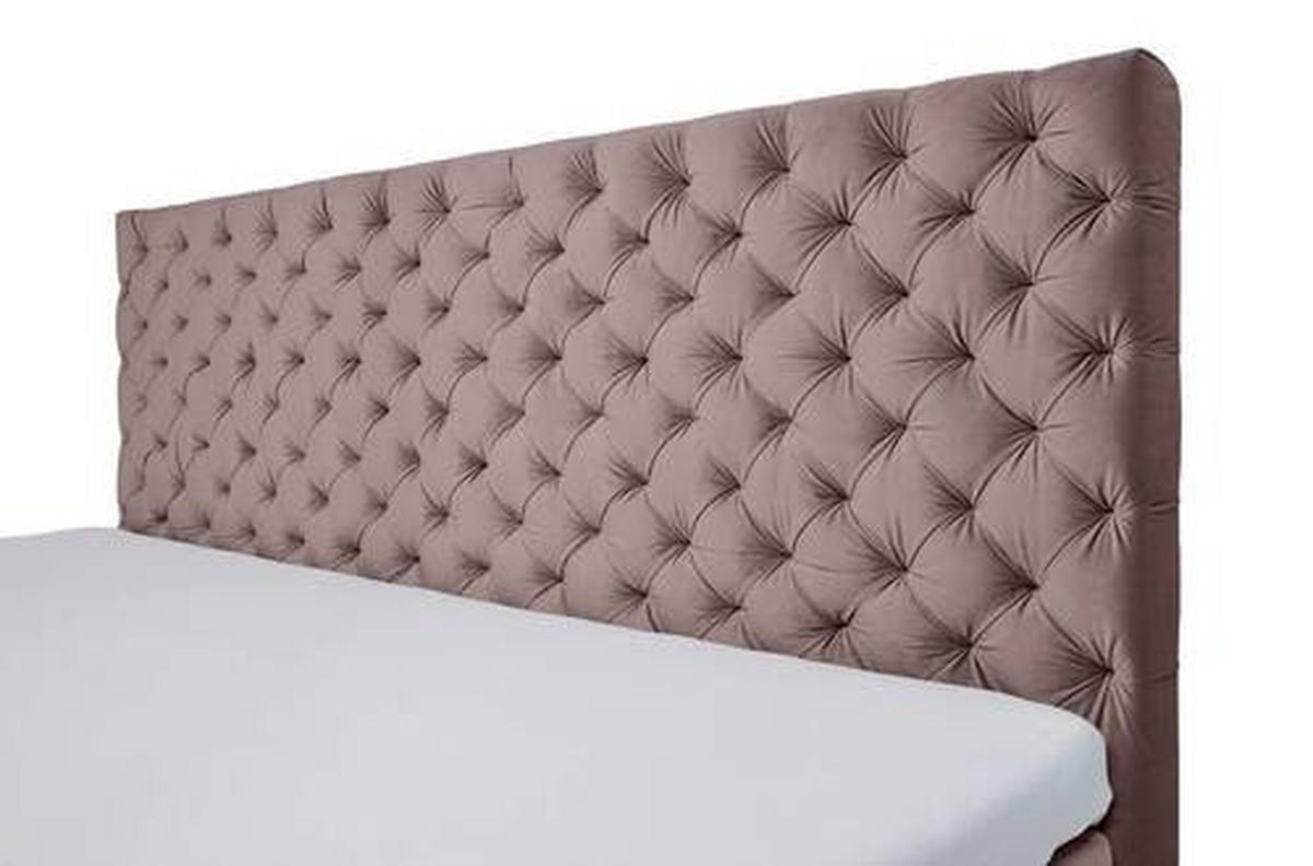 BOXSPRINGBETT 160/200 cm  in Altrosa  - Graphitfarben/Altrosa, Design, Textil/Metall (160/200cm) - Xora
