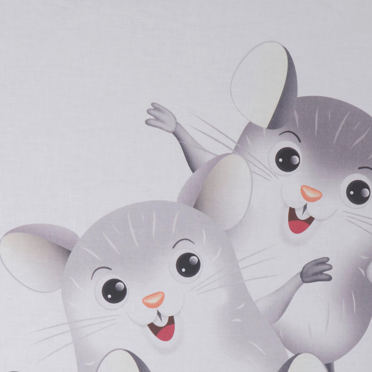 BABYBETTWÄSCHE Perkal 100/135 cm  - Grauweiß, Trend, Textil (100/135cm) - Avelia