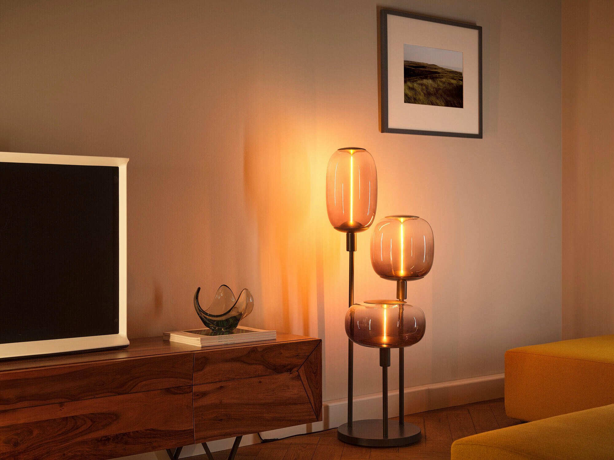 TISCHLEUCHTE 32/78 cm   - Dunkelgrau, Basics, Metall (32/78cm) - Osram