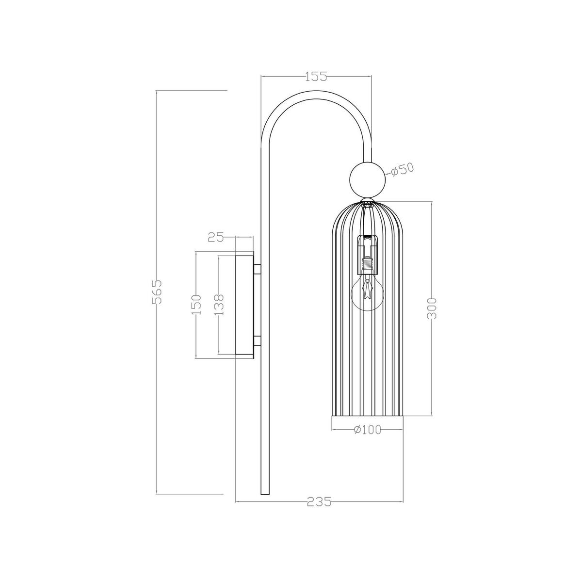 WANDLEUCHTE Piega   - Weiß, Basics, Glas (23.5/10/56.5cm)