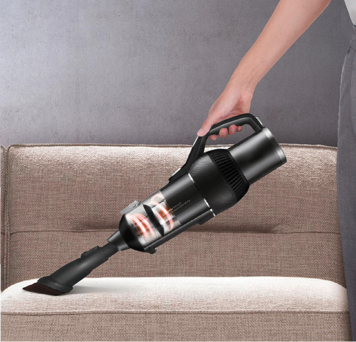 AKKU-HANDSTAUBSAUGER Quick Clean Prof. T0341  - Schwarz, Design, Kunststoff (25/26/113cm) - Trisa Electronics