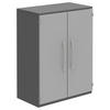 AKTENSCHRANK Anthrazit, Hellgrau  - Anthrazit/Hellgrau, KONVENTIONELL, Holzwerkstoff (80/111,7/43cm) - Moderano