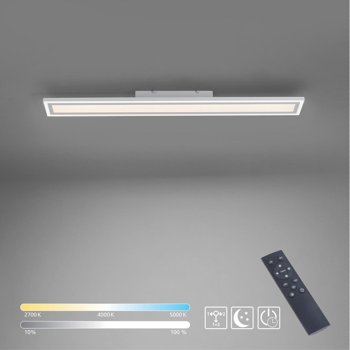 LED-DECKENLEUCHTE 100/11,8/6 cm   - Weiß, Basics, Kunststoff/Metall (100/11,8/6cm)