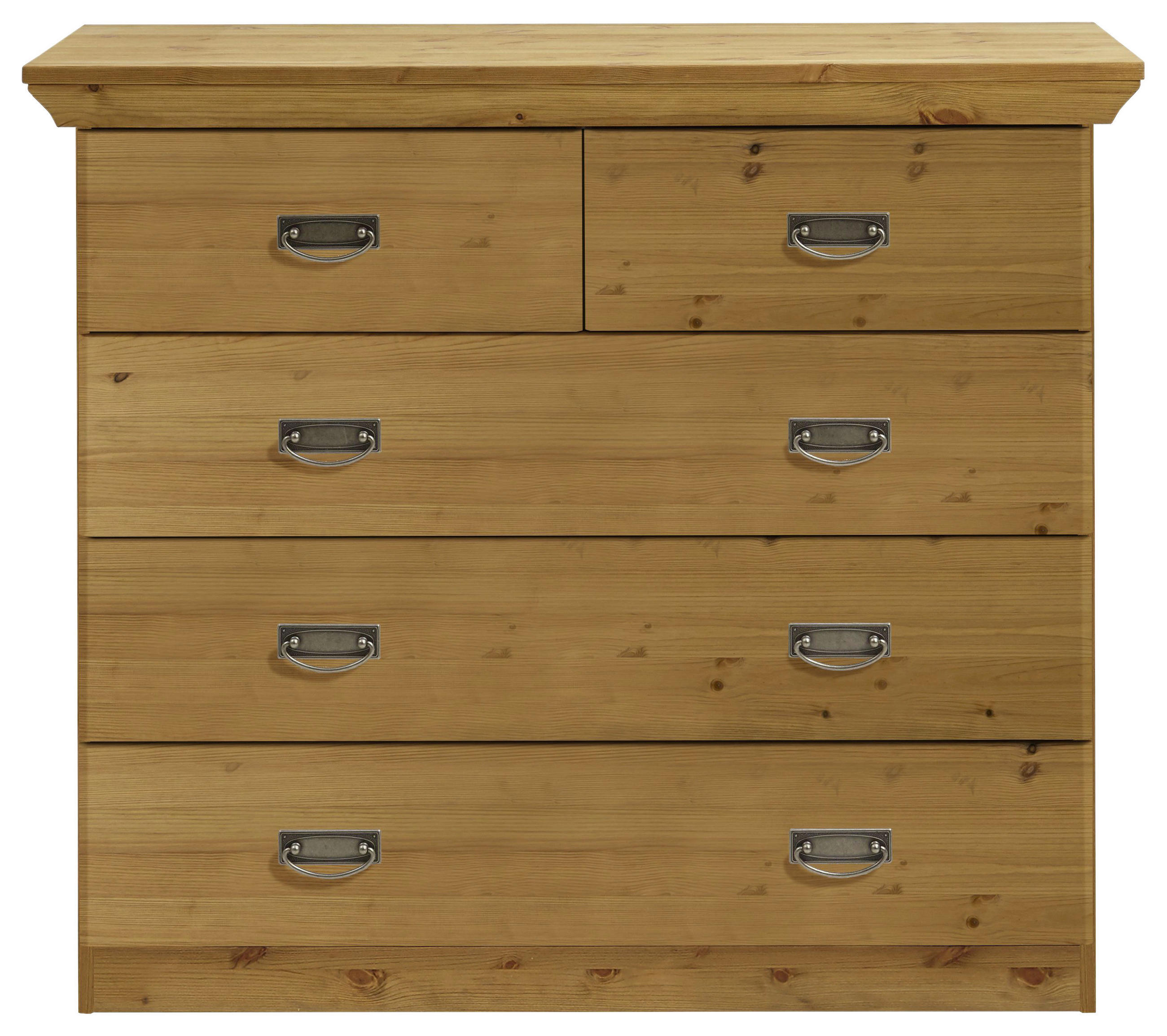 KOMMODE  in 105,7/90,3/50 cm  - Laugenfarbig/Silberfarben, ROMANTIK / LANDHAUS, Holz/Metall (105,7/90,3/50cm) - Boxxx