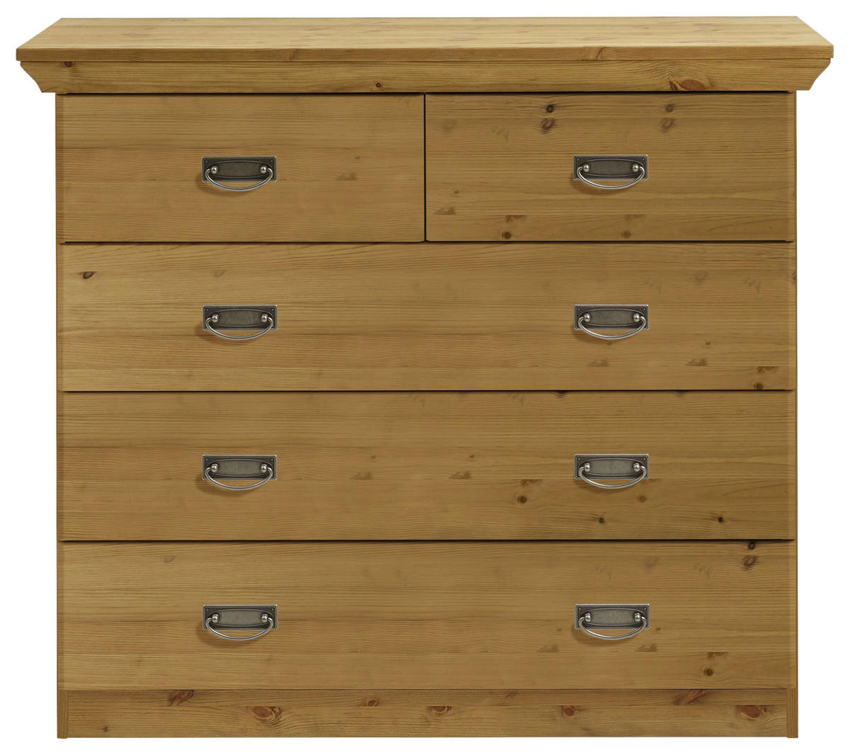 KOMMODE  in 105,7/90,3/50 cm  - Laugenfarbig/Silberfarben, ROMANTIK / LANDHAUS, Holz/Metall (105,7/90,3/50cm) - Boxxx