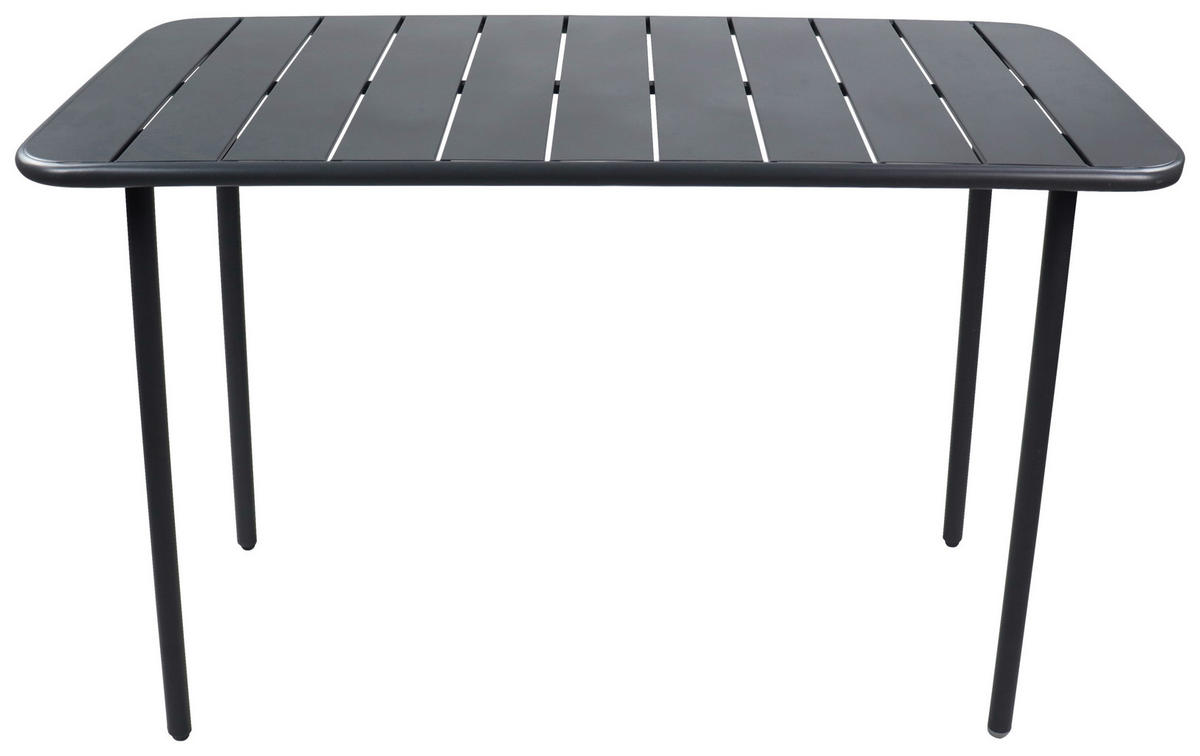 GARTENTISCH Metall, Kunststoff Schwarz rechteckig  - Schwarz, MODERN, Kunststoff/Metall (110/55/72cm) - Ambia Garden